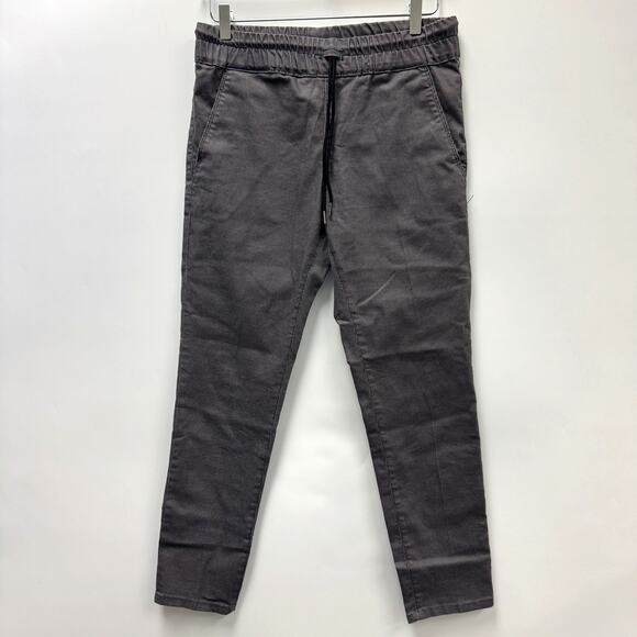 Bevy Flog Drawstring Gray Windowpane Pants Sz 30 - Picture 1 of 11